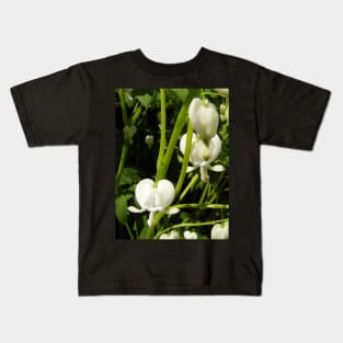 white bleeding heart macro Kids T-Shirt